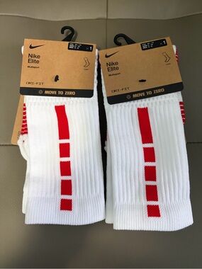 BNWT NIKE ELITE 2.0 MULTISPORT CUSHIONED CREW SOCKS 2 PAIRS US SIZE MEDIUM (M)